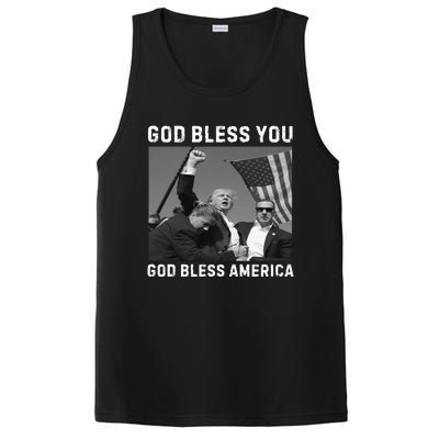 Donald Trump 2024 God Bless You God Bless America PosiCharge Competitor Tank