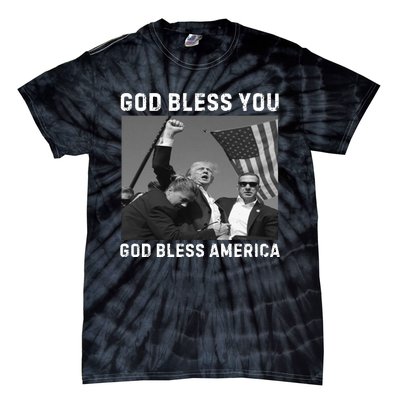 Donald Trump 2024 God Bless You God Bless America Tie-Dye T-Shirt