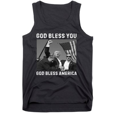 Donald Trump 2024 God Bless You God Bless America Tank Top