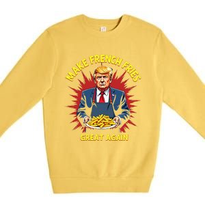 Donald Trump 2024 French Fry Make French Fries Great Again Premium Crewneck Sweatshirt