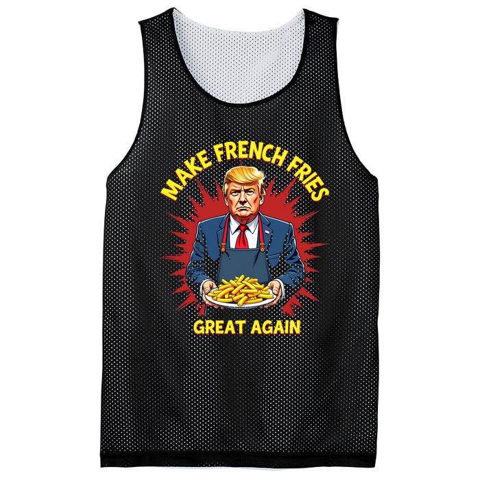 Donald Trump 2024 French Fry Make French Fries Great Again Mesh Reversible Basketball Jersey Tank