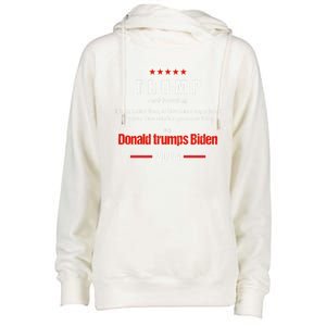 Donald Trump 2024 Election – Funny Sarcastic Us Election Gift Womens Funnel Neck Pullover Hood