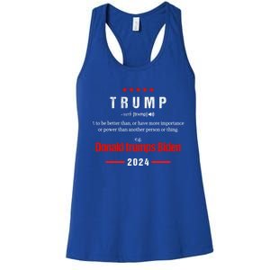 Donald Trump 2024 Election – Funny Sarcastic Us Election Gift Women's Racerback Tank