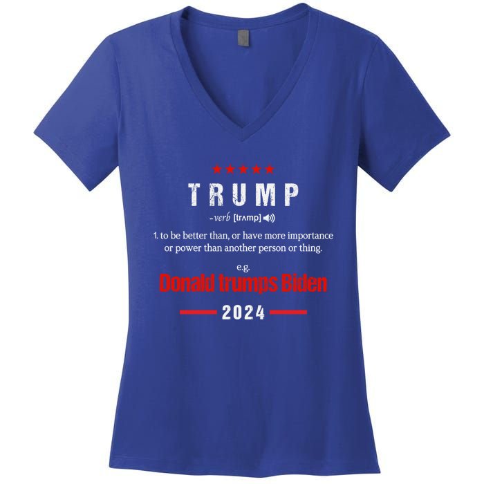 Donald Trump 2024 Election – Funny Sarcastic Us Election Gift Women's V-Neck T-Shirt