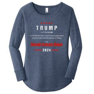 Donald Trump 2024 Election – Funny Sarcastic Us Election Gift Women's Perfect Tri Tunic Long Sleeve Shirt