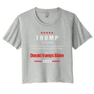 Donald Trump 2024 Election – Funny Sarcastic Us Election Gift Women's Crop Top Tee