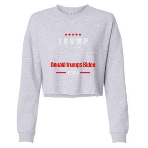 Donald Trump 2024 Election – Funny Sarcastic Us Election Gift Cropped Pullover Crew