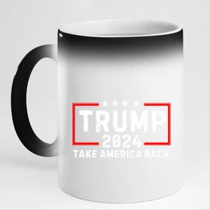 Donald Trump 2024 Take America Back Election The Return 11oz Black Color Changing Mug