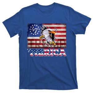 Donald Trump 2024 Merica Eagle 4th Of July American Flag Usa Gift T-Shirt