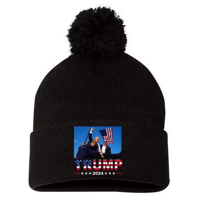 Donald Trump 2024 WonT Be Stopped Pom Pom 12in Knit Beanie