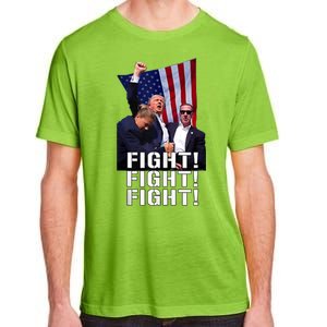 Donald Trump 2024 Fight American Us Flag Election Rally Adult ChromaSoft Performance T-Shirt