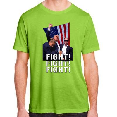 Donald Trump 2024 Fight American Us Flag Election Rally Adult ChromaSoft Performance T-Shirt