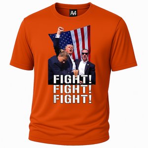 Donald Trump 2024 Fight American Us Flag Election Rally Cooling Performance Crew T-Shirt