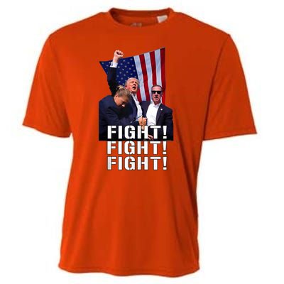 Donald Trump 2024 Fight American Us Flag Election Rally Cooling Performance Crew T-Shirt