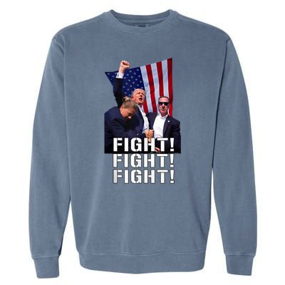 Donald Trump 2024 Fight American Us Flag Election Rally Garment-Dyed Sweatshirt