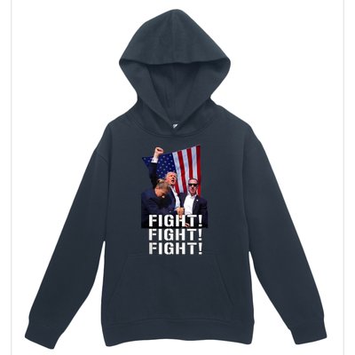 Donald Trump 2024 Fight American Us Flag Election Rally Urban Pullover Hoodie