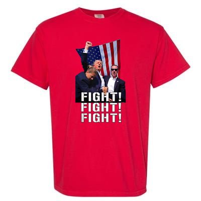 Donald Trump 2024 Fight American Us Flag Election Rally Garment-Dyed Heavyweight T-Shirt