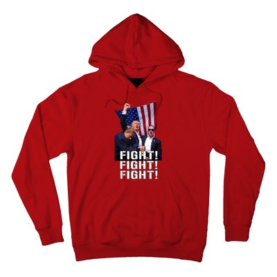 Donald Trump 2024 Fight American Us Flag Election Rally Hoodie