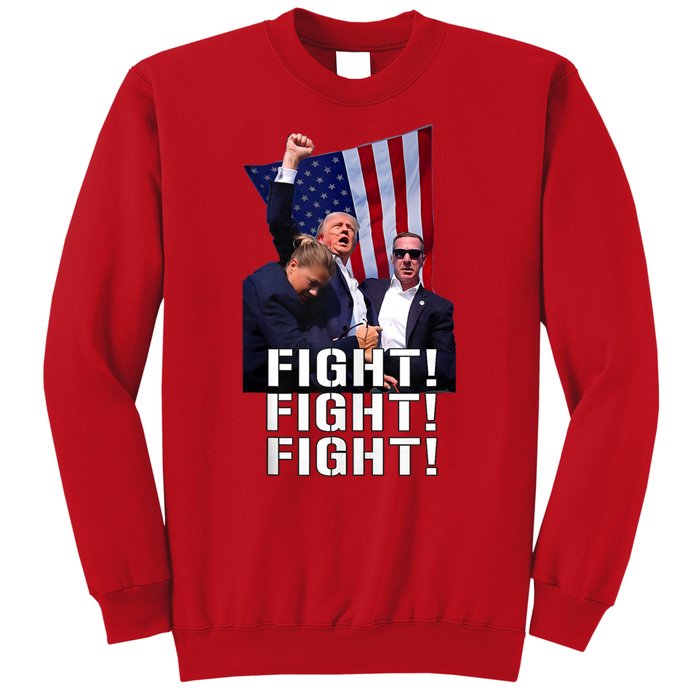 Donald Trump 2024 Fight American Us Flag Election Rally Sweatshirt