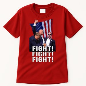 Donald Trump 2024 Fight American Us Flag Election Rally Tall T-Shirt