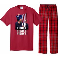 Donald Trump 2024 Fight American Us Flag Election Rally Pajama Set