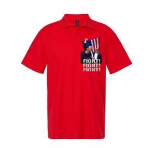 Donald Trump 2024 Fight American Us Flag Election Rally Softstyle Adult Sport Polo