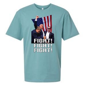 Donald Trump 2024 Fight American Us Flag Election Rally Sueded Cloud Jersey T-Shirt