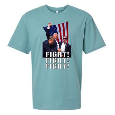 Donald Trump 2024 Fight American Us Flag Election Rally Sueded Cloud Jersey T-Shirt