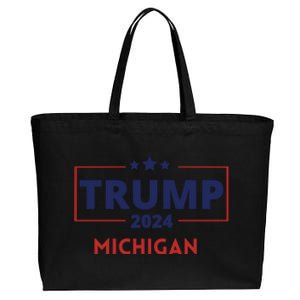 Donald Trump 2024 Michigan Take America Back Election Gift Cotton Canvas Jumbo Tote