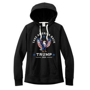 Donald Trump 2024 For President Election Campaign Bald Eagle Gift Women's Fleece Hoodie