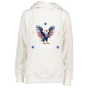 Donald Trump 2024 For President Election Campaign Bald Eagle Gift Womens Funnel Neck Pullover Hood