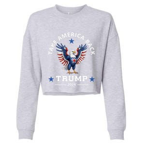 Donald Trump 2024 For President Election Campaign Bald Eagle Gift Cropped Pullover Crew