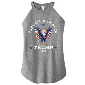 Donald Trump 2024 For President Election Campaign Bald Eagle Gift Women's Perfect Tri Rocker Tank