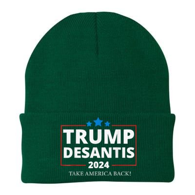 Donald Trump 2024 Take America Back Election 2024 Patriotic Knit Cap Winter Beanie