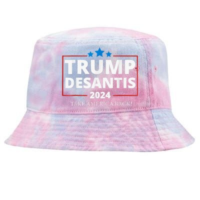 Donald Trump 2024 Take America Back Election 2024 Patriotic Tie-Dyed Bucket Hat