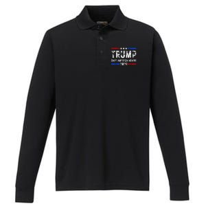 Donald Trump 2024 Save America Again Election Gift Performance Long Sleeve Polo