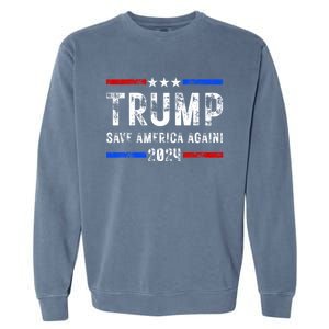 Donald Trump 2024 Save America Again Election Gift Garment-Dyed Sweatshirt