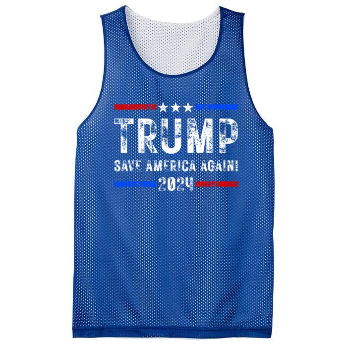 Donald Trump 2024 Save America Again Election Gift Mesh Reversible Basketball Jersey Tank