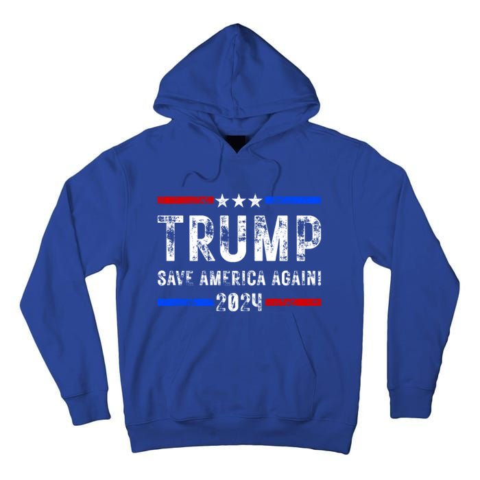 Donald Trump 2024 Save America Again Election Gift Tall Hoodie