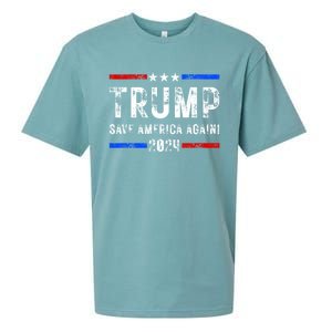 Donald Trump 2024 Save America Again Election Gift Sueded Cloud Jersey T-Shirt