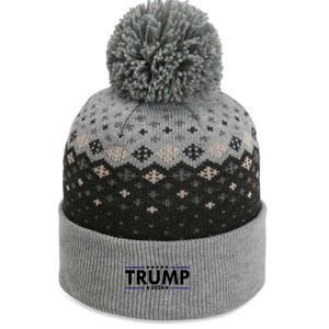 Donald Trump 2024 Raised The Bar Front And Back The Baniff Cuffed Pom Beanie