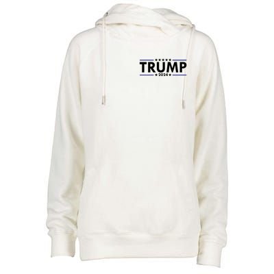 Donald Trump 2024 Raised The Bar Front And Back Womens Funnel Neck Pullover Hood