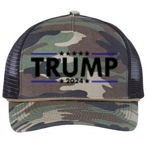 Donald Trump 2024 Raised The Bar Front And Back Retro Rope Trucker Hat Cap