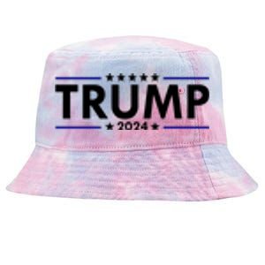 Donald Trump 2024 Raised The Bar Front And Back Tie-Dyed Bucket Hat