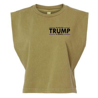 Donald Trump 2024 Raised The Bar Front And Back Garment-Dyed Women's Muscle Tee