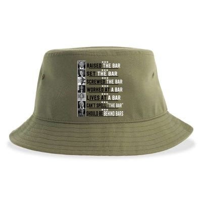 Donald Trump 2024 Raised The Bar Front And Back Sustainable Bucket Hat