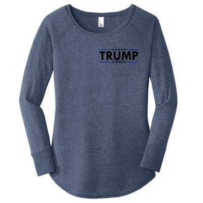 Donald Trump 2024 Raised The Bar Front And Back Women's Perfect Tri Tunic Long Sleeve Shirt