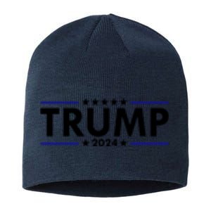 Donald Trump 2024 Raised The Bar Front And Back Sustainable Beanie