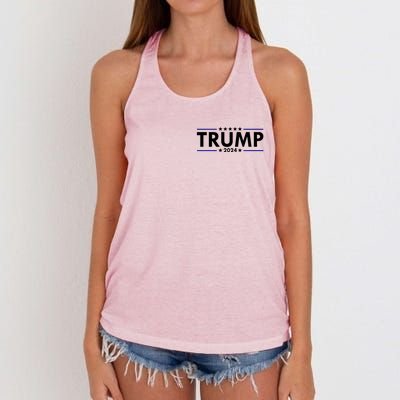 Donald Trump 2024 Raised The Bar Front And Back Women's Knotted Racerback Tank