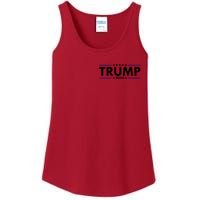 Donald Trump 2024 Raised The Bar Front And Back Ladies Essential Tank